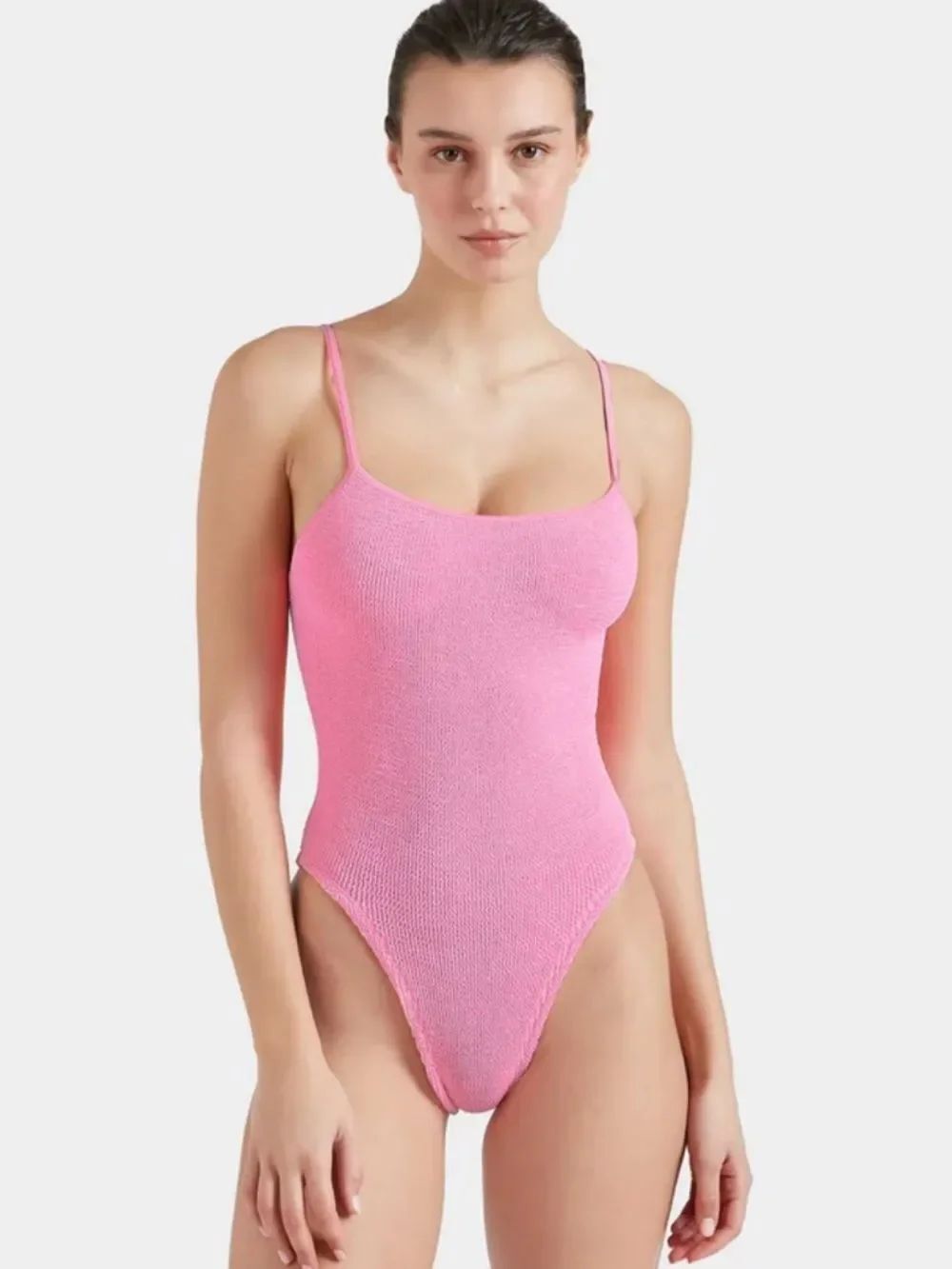 Hunza G Pamela One Piece Swimsuit Bubblegum Pink OS